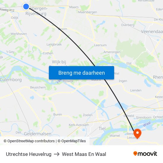 Utrechtse Heuvelrug to West Maas En Waal map