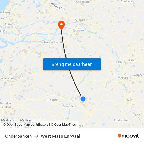 Onderbanken to West Maas En Waal map
