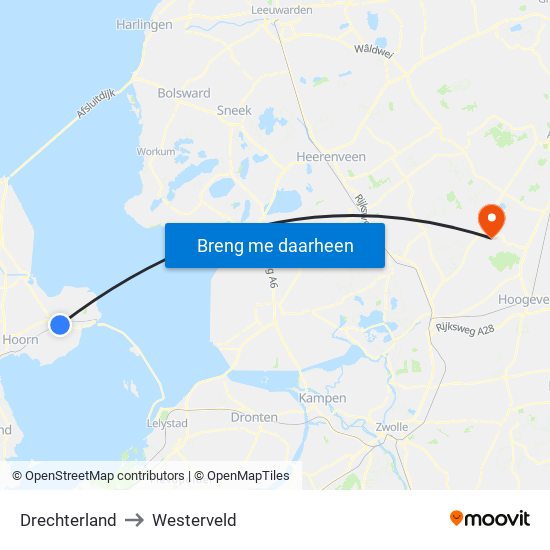 Drechterland to Westerveld map