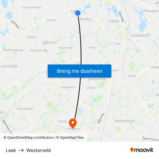 Leek to Westerveld map