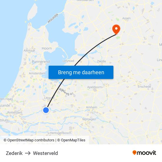 Zederik to Westerveld map