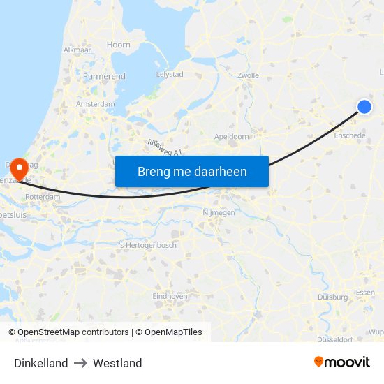 Dinkelland to Westland map