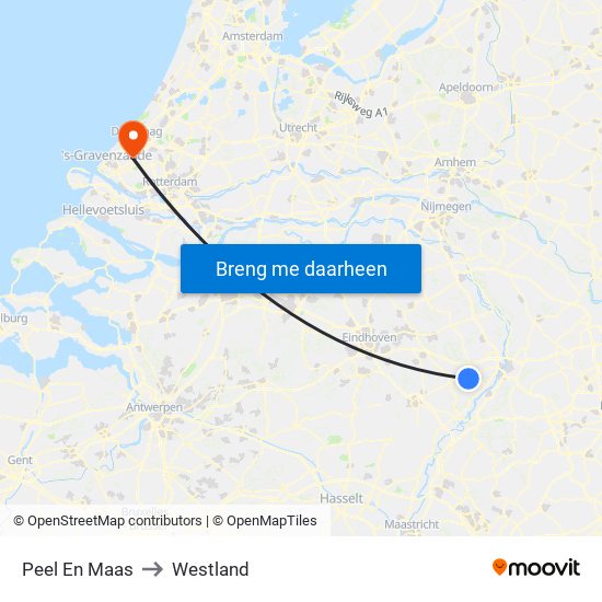 Peel En Maas to Westland map
