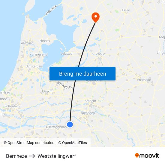 Bernheze to Weststellingwerf map