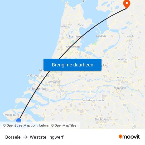 Borsele to Weststellingwerf map