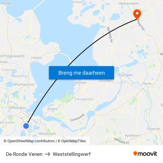 De Ronde Venen to Weststellingwerf map