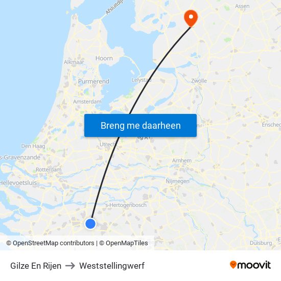 Gilze En Rijen to Weststellingwerf map