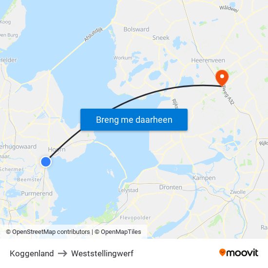 Koggenland to Weststellingwerf map