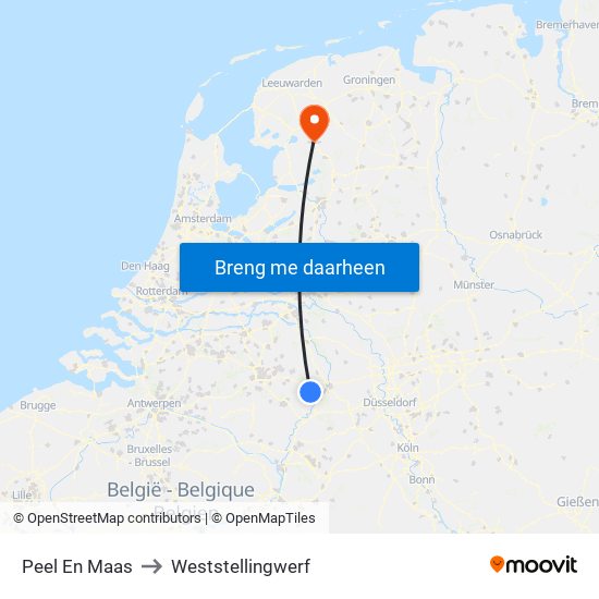 Peel En Maas to Weststellingwerf map