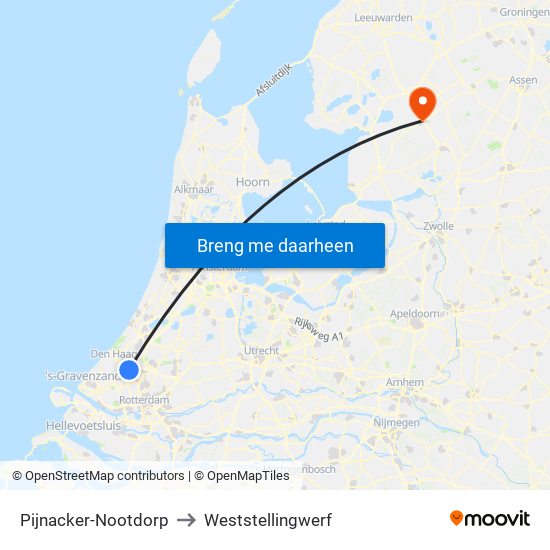 Pijnacker-Nootdorp to Weststellingwerf map
