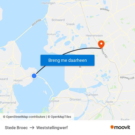 Stede Broec to Weststellingwerf map