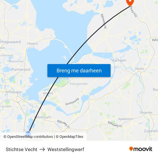 Stichtse Vecht to Weststellingwerf map