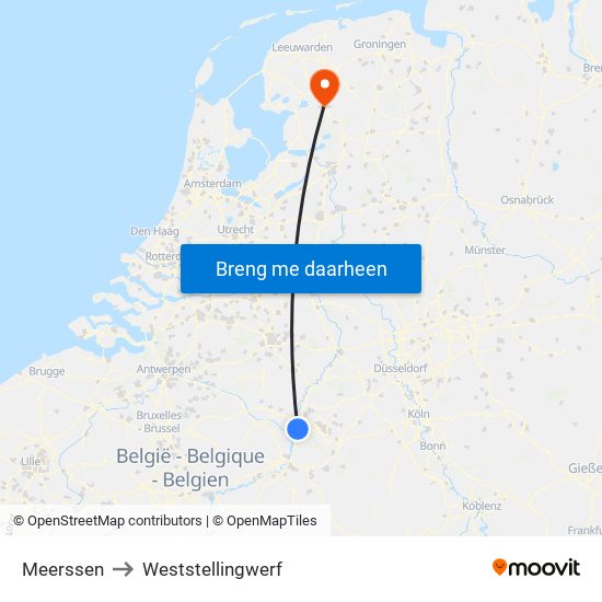 Meerssen to Weststellingwerf map
