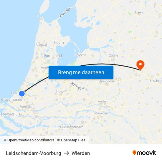 Leidschendam-Voorburg to Wierden map