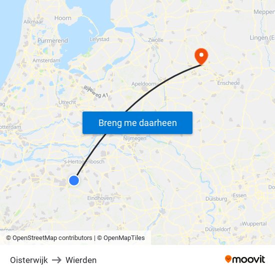 Oisterwijk to Wierden map