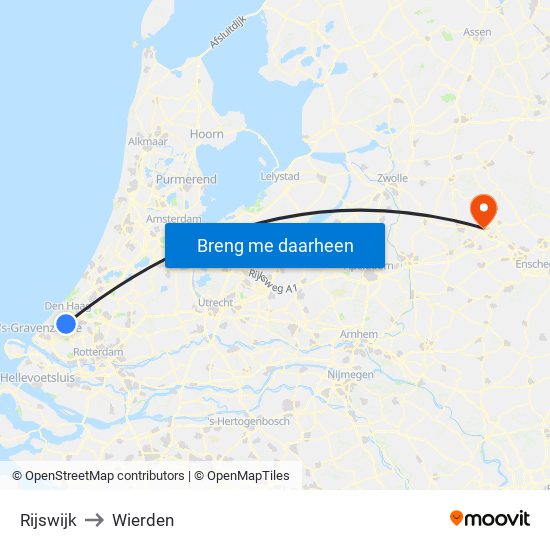 Rijswijk to Wierden map