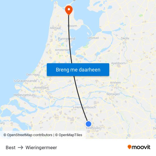 Best to Wieringermeer map
