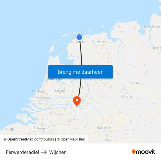 Ferwerderadiel to Wijchen map