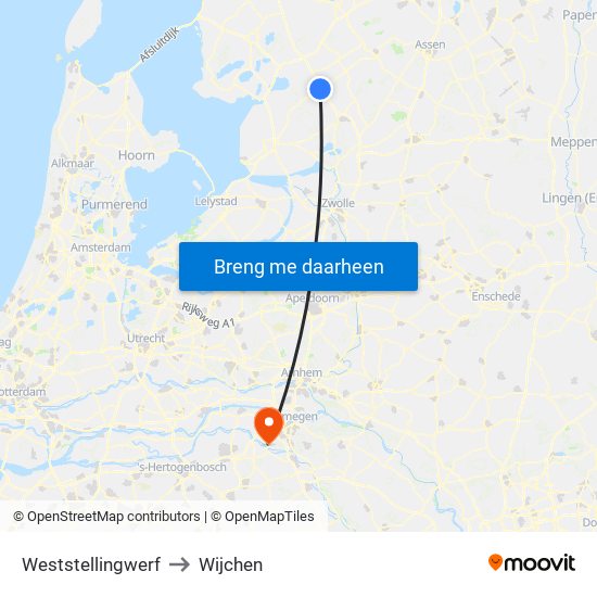 Weststellingwerf to Wijchen map