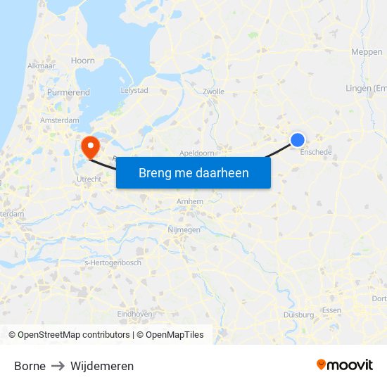Borne to Wijdemeren map