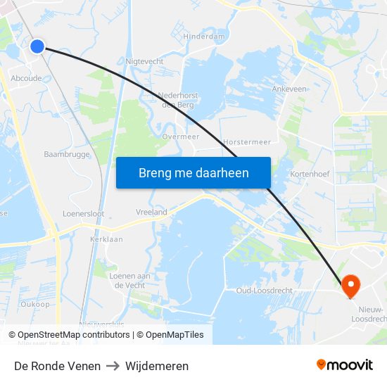 De Ronde Venen to Wijdemeren map