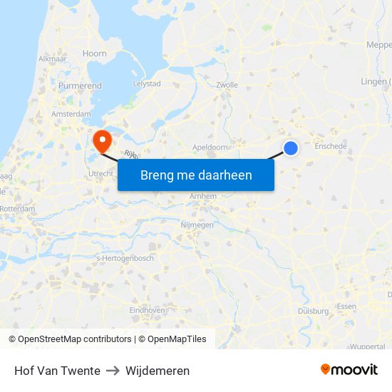 Hof Van Twente to Wijdemeren map