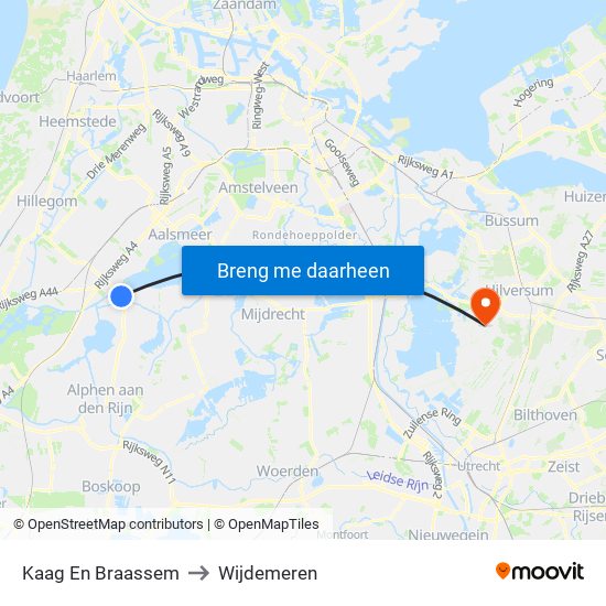 Kaag En Braassem to Wijdemeren map