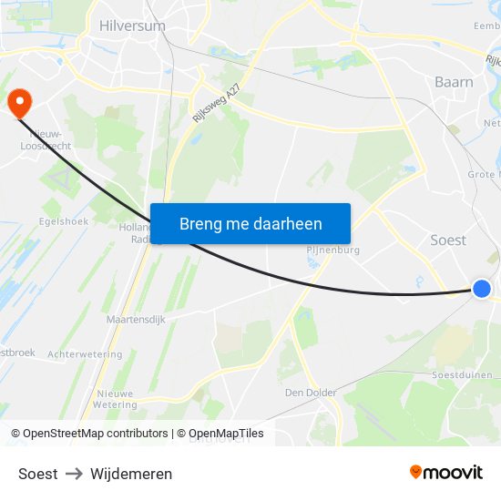 Soest to Wijdemeren map