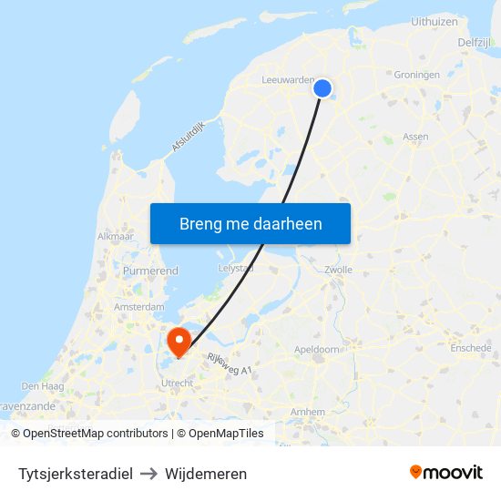 Tytsjerksteradiel to Wijdemeren map