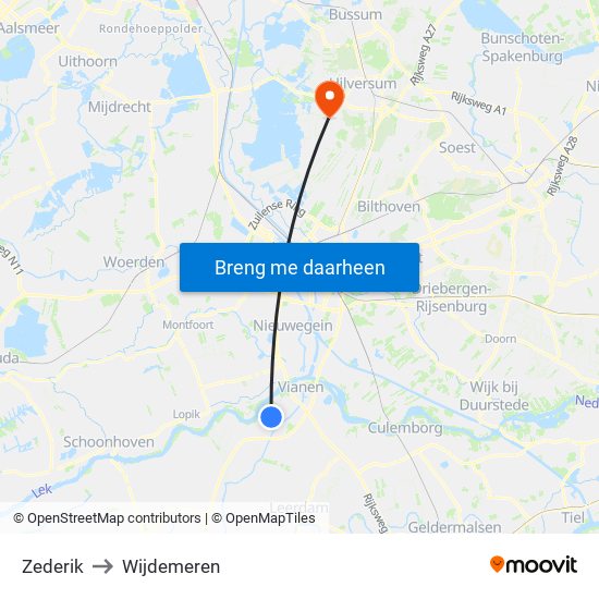 Zederik to Wijdemeren map