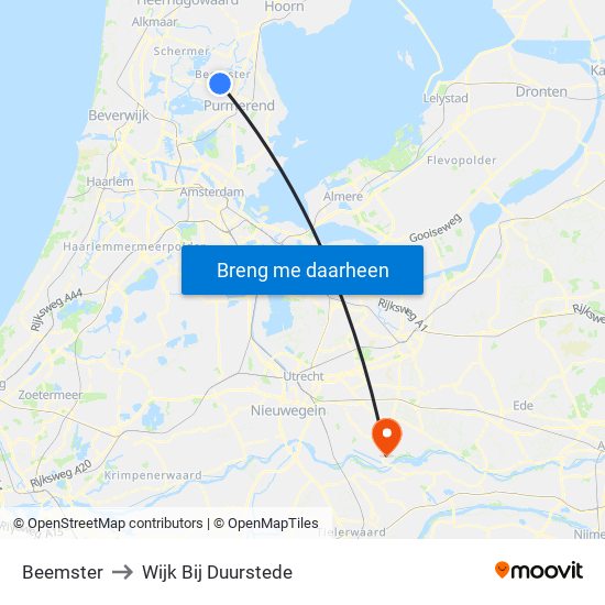 Beemster to Wijk Bij Duurstede map