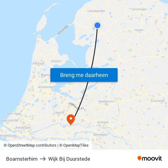 Boarnsterhim to Wijk Bij Duurstede map
