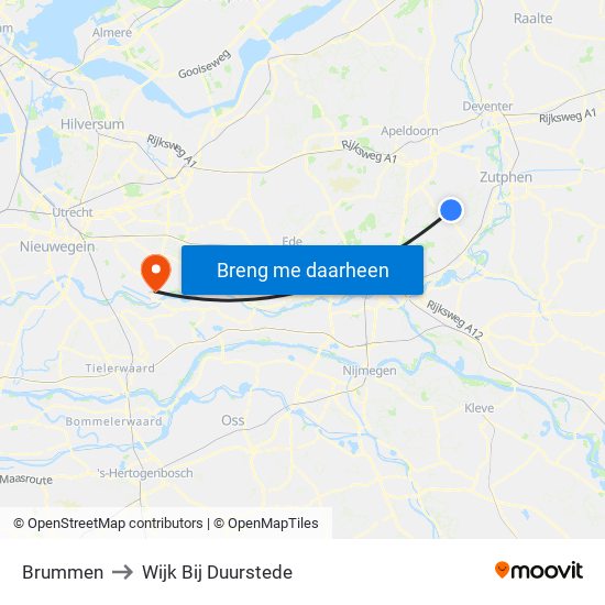 Brummen to Wijk Bij Duurstede map