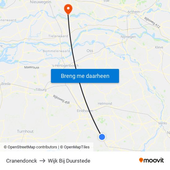 Cranendonck to Wijk Bij Duurstede map