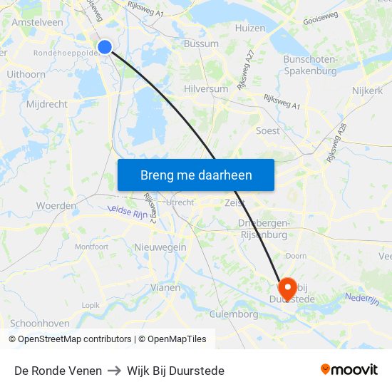 De Ronde Venen to Wijk Bij Duurstede map