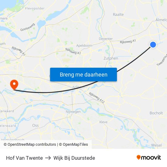 Hof Van Twente to Wijk Bij Duurstede map