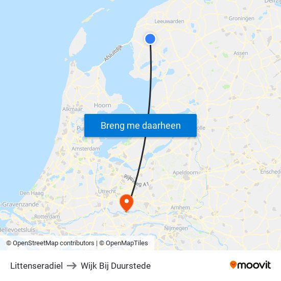 Littenseradiel to Wijk Bij Duurstede map