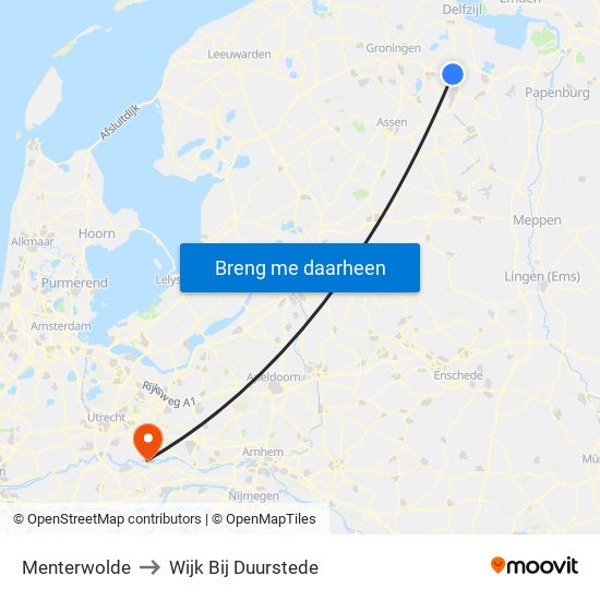 Menterwolde to Wijk Bij Duurstede map