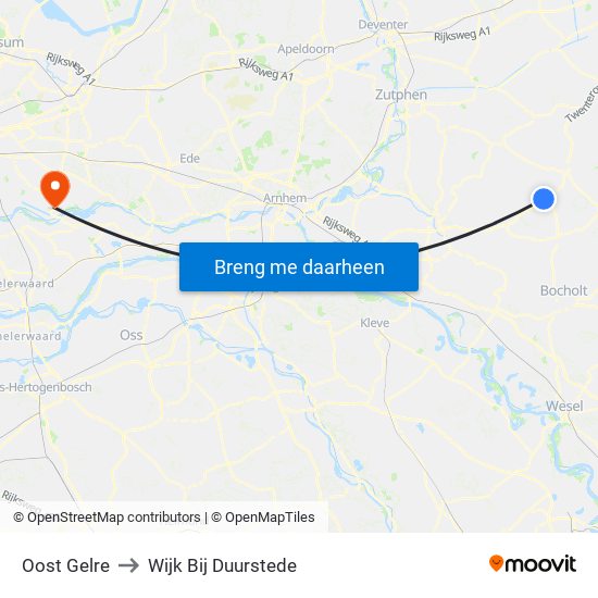 Oost Gelre to Wijk Bij Duurstede map