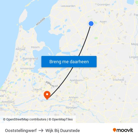 Ooststellingwerf to Wijk Bij Duurstede map