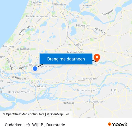 Ouderkerk to Wijk Bij Duurstede map
