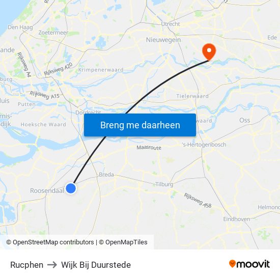 Rucphen to Wijk Bij Duurstede map