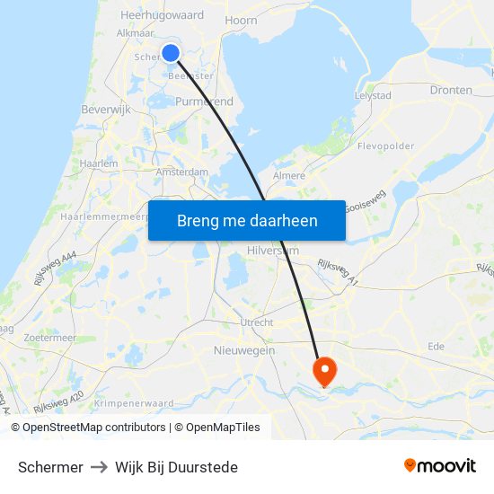 Schermer to Wijk Bij Duurstede map
