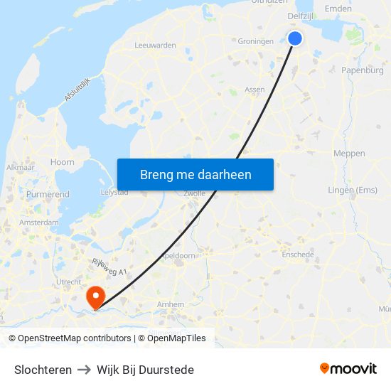 Slochteren to Wijk Bij Duurstede map