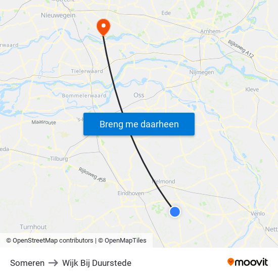 Someren to Wijk Bij Duurstede map