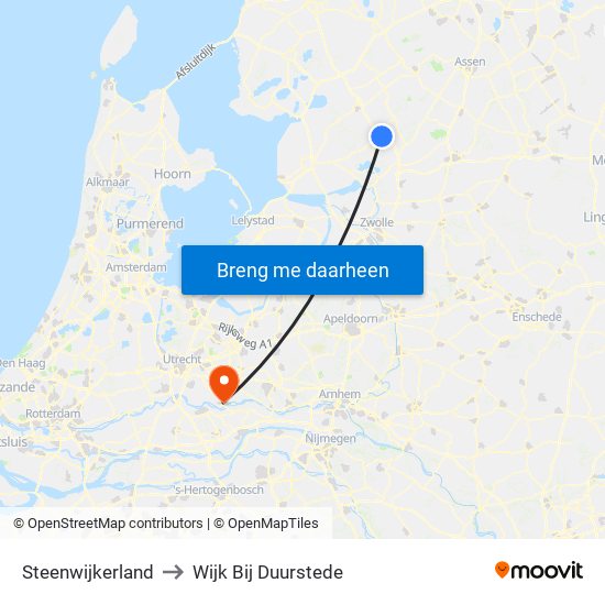 Steenwijkerland to Wijk Bij Duurstede map