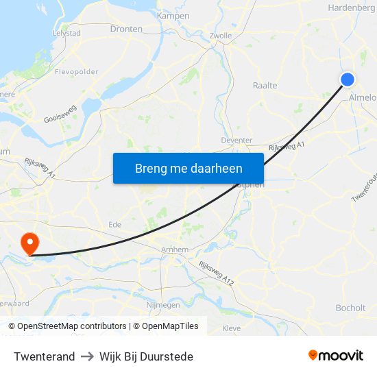 Twenterand to Wijk Bij Duurstede map