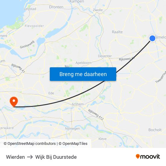 Wierden to Wijk Bij Duurstede map