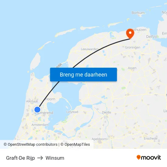 Graft-De Rijp to Winsum map