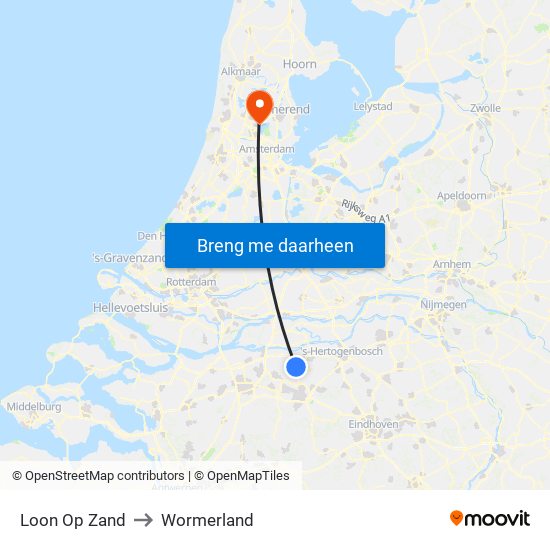 Loon Op Zand to Wormerland map